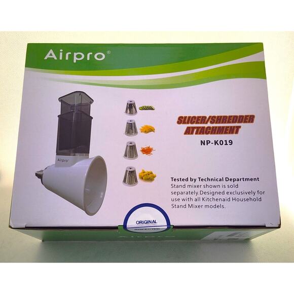 AIRPRO SLICER/SHREDDER ATTACHMENT-NP-K019-For Kitchenaid Household Stand Mixer - Picture 1 of 9